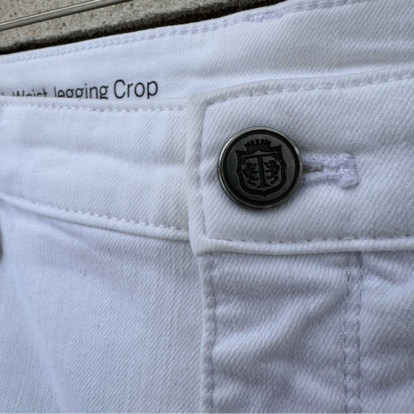 Talbots White High Waist Flawless Crop Jegging Jeans Size 14 Skinny Stretch - Picture 7 of 11